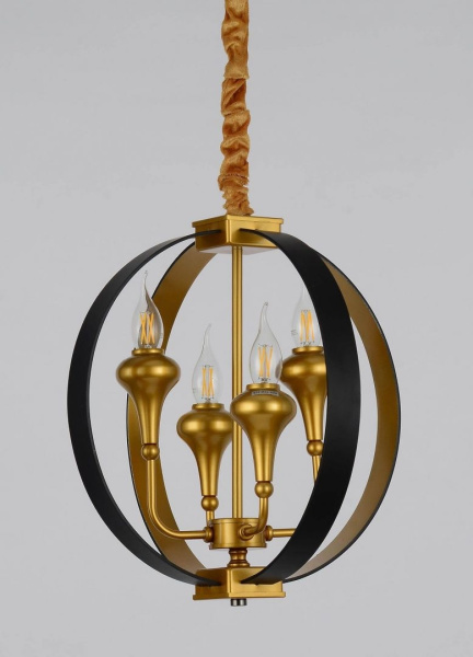 картинка Подвесная люстра Demetra LDP 1225-4 BK+GD от магазина BTSvet