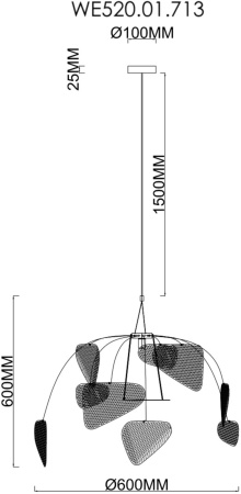 картинка Подвесной светильник Palma WE520.01.713 от магазина BTSvet