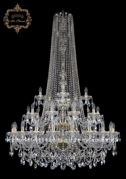 Хрустальная подвесная люстра 11.25.20+10+5.400.3d.h-168.Gd.Sp