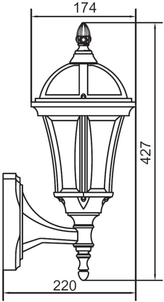 картинка Настенный фонарь уличный ROMA S 95201S/04 Bl от магазина BTSvet