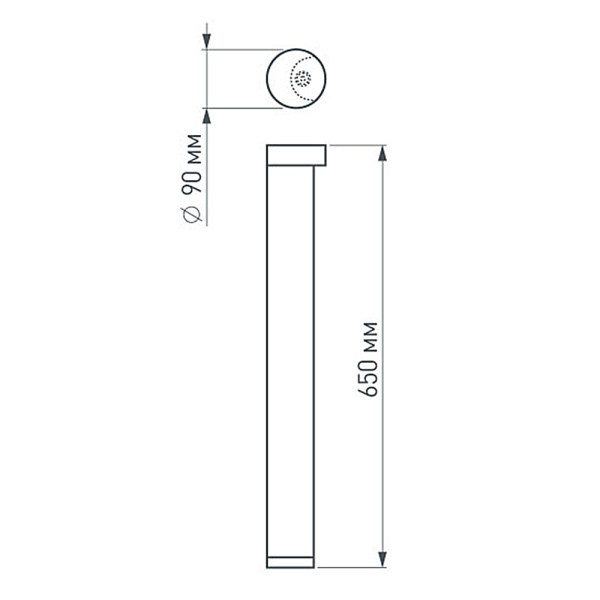 картинка Ландшафтный светильник наземный LGD-Path-Round90-H650B-7W Warm White (Arlight, IP54 Металл, 3 года) 020349 от магазина BTSvet