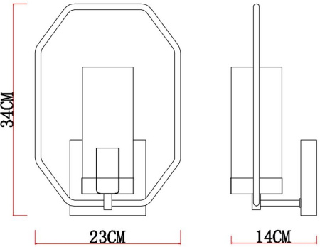 картинка Бра с выключателем Celaeno A7004AP-1BK от магазина BTSvet