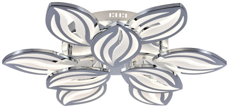 Потолочная люстра диммируемая светодиодная с пультом регулировкой цветовой температуры и ночным режимом 10221/9LED Chrome