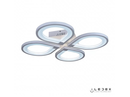 картинка Потолочная люстра светодиодная диммируемая с пультом Clover 6885/4 WH от магазина BTSvet