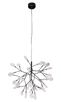 Подвесная люстра светодиодная EVITA SP36 BLACK/TRANSPARENT