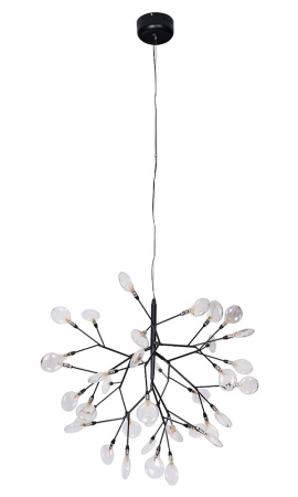 Подвесная люстра светодиодная EVITA SP36 BLACK/TRANSPARENT