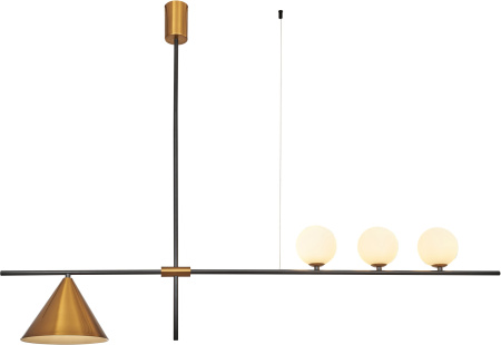 Люстра потолочная на штанге Breve V000027 (12023/4R Brass)