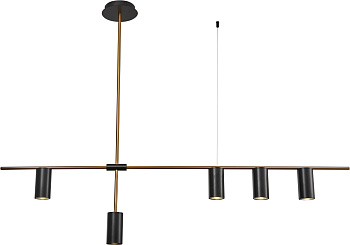 Люстра потолочная на штанге Accento V000029 (12024/5R Brass)