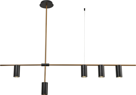 Люстра потолочная на штанге Accento V000029 (12024/5R Brass)