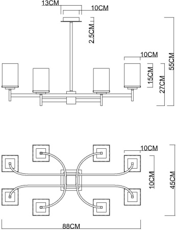 картинка Потолочная люстра Fawaris 4504/17 LM-8 от магазина BTSvet