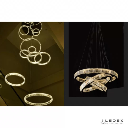 картинка Подвесной светильник Woodstock 10920P/3-70W-3000K (8/6/4) GL-CL от магазина BTSvet