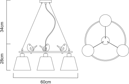 картинка Подвесная люстра A4289LM-3WH от магазина BTSvet