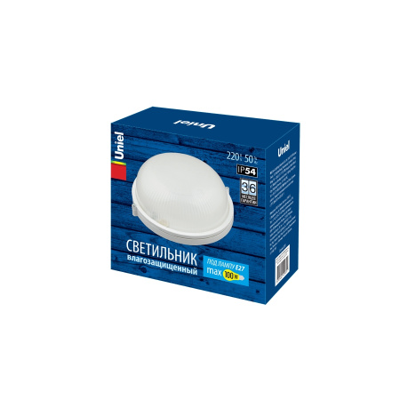 картинка Настенно-потолочный светильник UWL-R01 100W/E27 IP54 WHITE Круг от магазина BTSvet