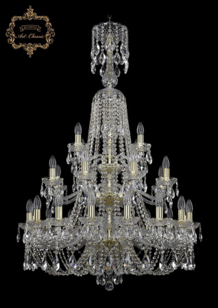 Хрустальная подвесная люстра 11.21.16+8+4.300.3d.XL-130.Gd.Sp