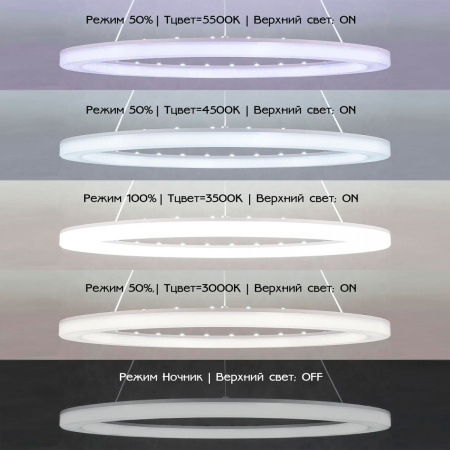 картинка Подвесной светильник светодиодный с пультом и регулировкой цветовой температуры Электрон CL710B64S от магазина BTSvet