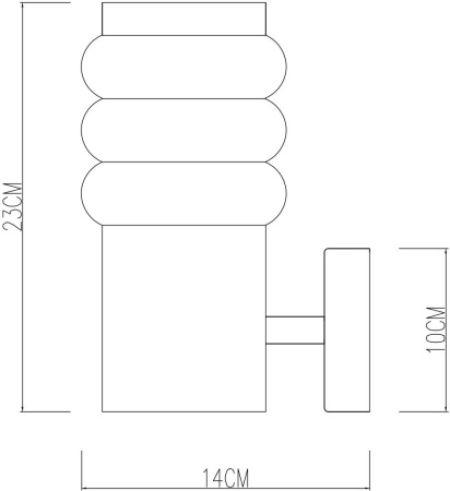 картинка Настенный фонарь уличный Portico A8381AL-1SS от магазина BTSvet