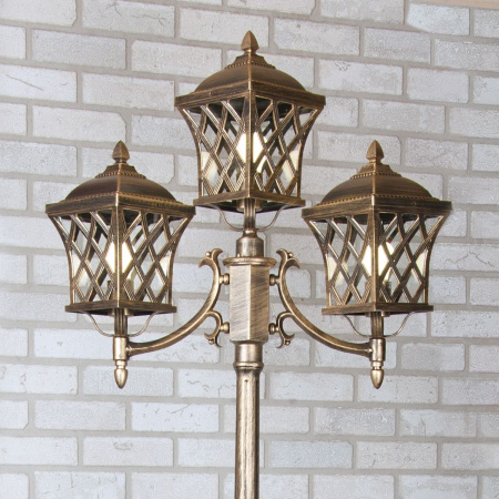 картинка Наземный фонарь уличный Cassiopeya F/3 черное золото от магазина BTSvet