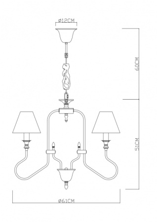 картинка Подвесная люстра Alastor A6702PL-12PB от магазина BTSvet