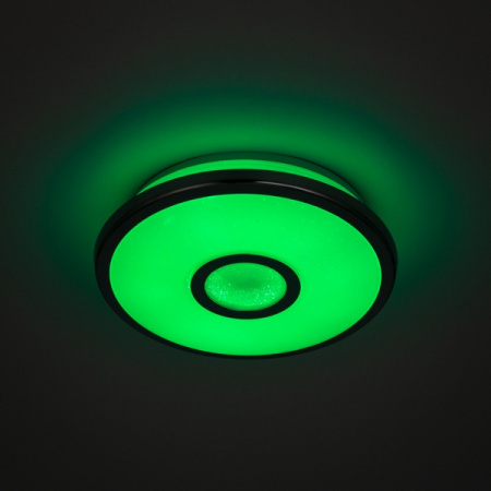 картинка Потолочный светильник светодиодный с пультом и управлением смартфоном регулировкой яркости и цветовой температуры таймером Старлайт Смарт CL703A10G RGB от магазина BTSvet