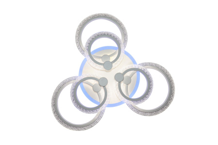 картинка Потолочная люстра светодиодная с пультом и управлением со смартфона регулировкой яркости и цветовой температуры ночной режим таймер HIGH-TECH LED LAMPS 82013 от магазина BTSvet