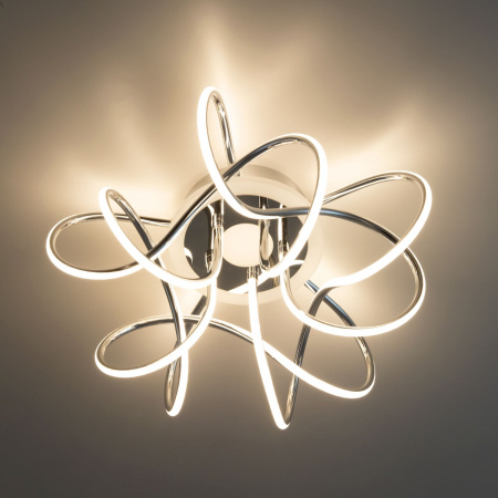 картинка Потолочная люстра светодиодная с пультом управлением смартфоном и голосом регулировкой цветовой температуры и яркости Джемини Смарт CL229A151E RGB от магазина BTSvet