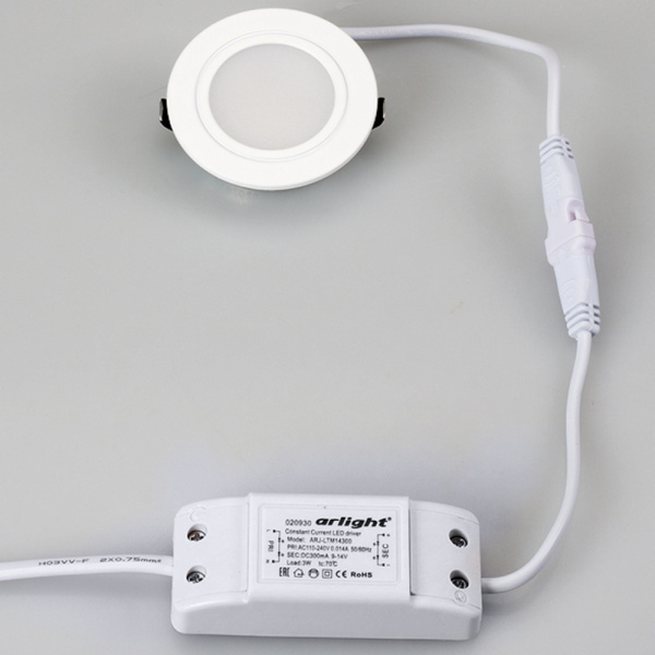 картинка Светодиодный светильник мебельный LTM-R60WH-Frost 3W White 110deg (Arlight, IP40 Металл, 3 года) 020760 от магазина BTSvet
