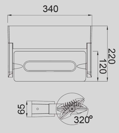картинка Настенный светильник уличный светодиодный IP65 W6144-1 S от магазина BTSvet