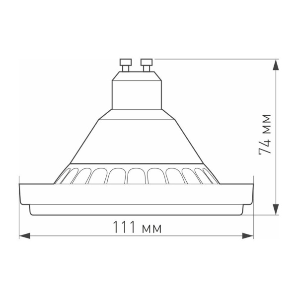 картинка Лампа AR111-UNIT-GU10-15W-DIM Day4000 (WH, 24 deg, 230V) (Arlight, Металл) 025628 от магазина BTSvet