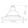 картинка Лампа AR111-UNIT-GU10-15W-DIM Warm3000 (WH, 24 deg, 230V) (Arlight, Металл) 026867 от магазина BTSvet