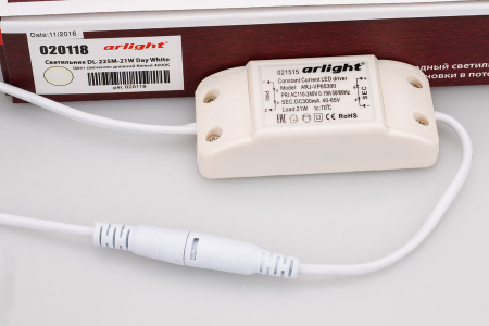картинка Светильник встраиваемый LED DL-225M-21W Day White (Arlight, IP40 Металл, 3 года) 020118 от магазина BTSvet