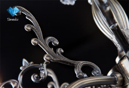 картинка Подвесная люстра 3281/5 античная бронза/прозрачный хрусталь Strotskis от магазина BTSvet