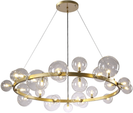 картинка Подвесная люстра светодиодная AGATA SP24 V2 GOLD/TRANSPARENTE от магазина BTSvet