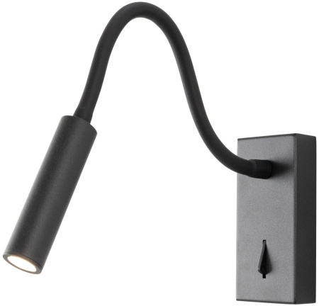 Спот гибкий с выключателем Черный Декарт CL704361 LED