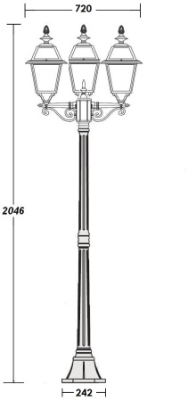 картинка Наземный фонарь FARO-FROST L 91108fLB Bl от магазина BTSvet