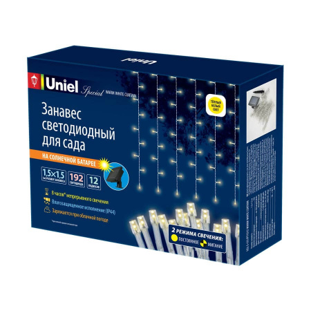 картинка Грунтовый светильник светодиодный на солнечных батареях USL-S-131/PT1515 WARM WHITE CURTAIN IP44 от магазина BTSvet