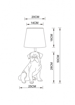 картинка Интерьерная настольная лампа Bobby A1512LT-1WH от магазина BTSvet
