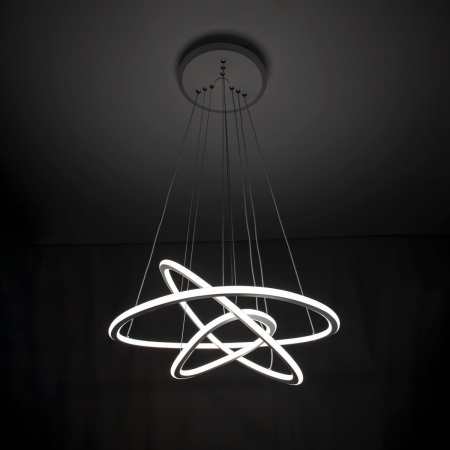 картинка Умная подвесная люстра Белая Неон Смарт CL731A330E RGB от магазина BTSvet