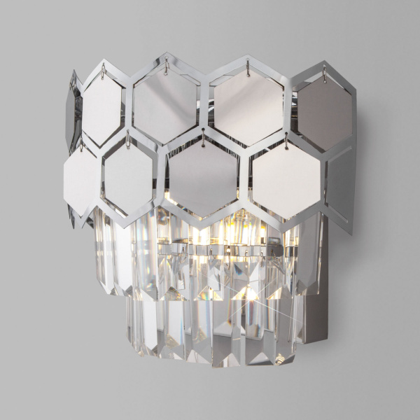 картинка Настенный светильник Ariana 10124/2 хром/прозрачный хрусталь (10113/2) от магазина BTSvet