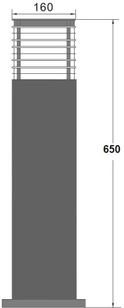 картинка Наземный фонарь BRISBANE 67128-650 Gr от магазина BTSvet