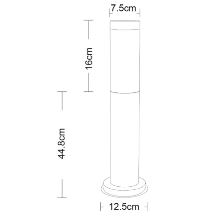 картинка Наземный светильник уличный 68 A3158PA-1SS от магазина BTSvet