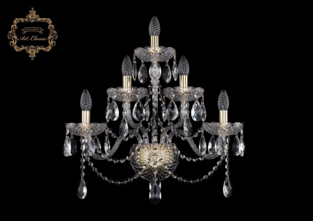 Хрустальное бра 10.12.2+2+1.195.XL.Gd.Sp