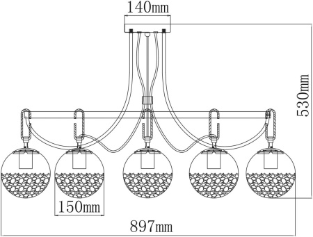картинка Потолочная люстра Гамбург 605016308 от магазина BTSvet