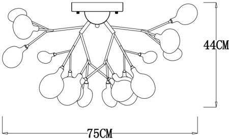 картинка Потолочная люстра светодиодная Candy A7274PL-27WH от магазина BTSvet