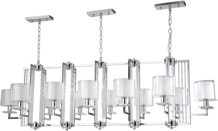 Подвесная люстра NICOLAS SP12 L1600 NICKEL/WHITE
