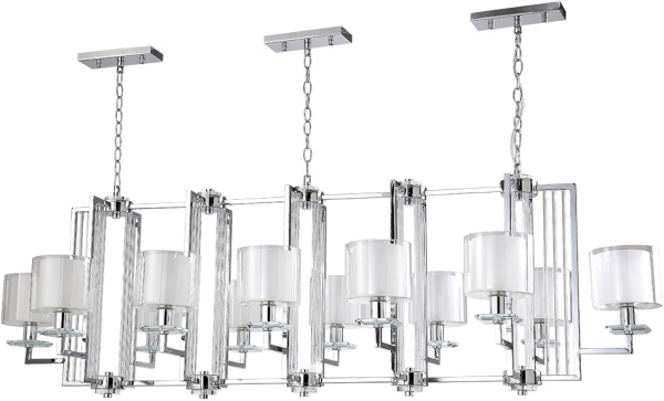 Подвесная люстра NICOLAS SP12 L1600 NICKEL/WHITE