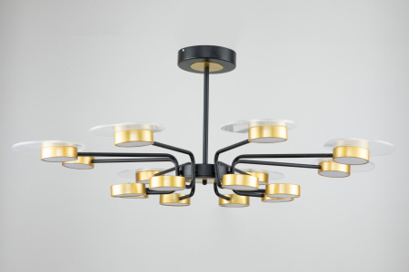 картинка Люстра потолочная светодиодная на штанге Halo 10211/SG LED*212W Gold/Black от магазина BTSvet