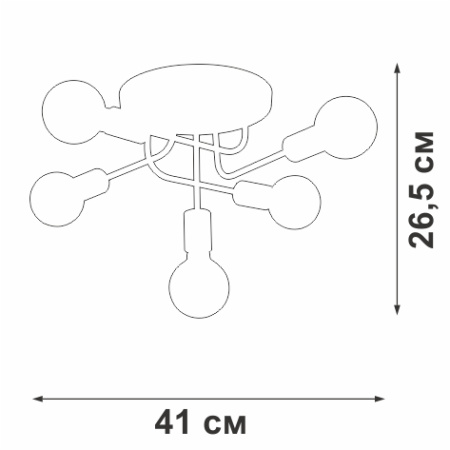 картинка Потолочная люстра V3998-8/5PL от магазина BTSvet