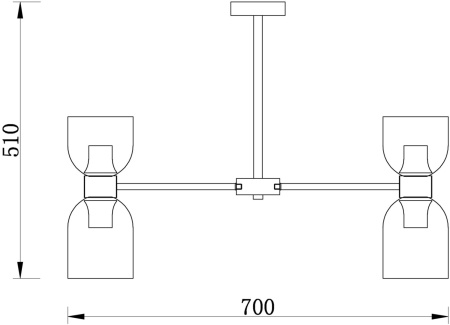 картинка Потолочная люстра на штанге Savia FR5203PL-10CH1 от магазина BTSvet