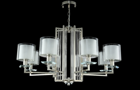 картинка Подвесная люстра NICOLAS SP-PL8 NICKEL/WHITE от магазина BTSvet