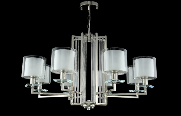 картинка Подвесная люстра NICOLAS SP-PL8 NICKEL/WHITE от магазина BTSvet